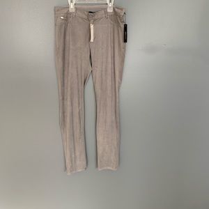 BCBGMaxazria Suede Like Skinny Pant Grey Large